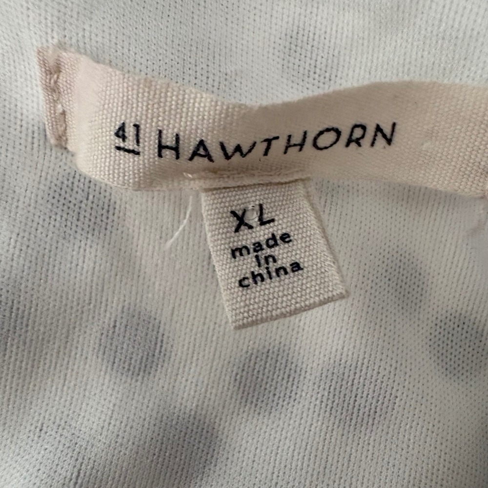 41 Hawthorn Women XL Fit and Flare Dress White Black Polka Dot Sleeveless - Picture 4 of 7